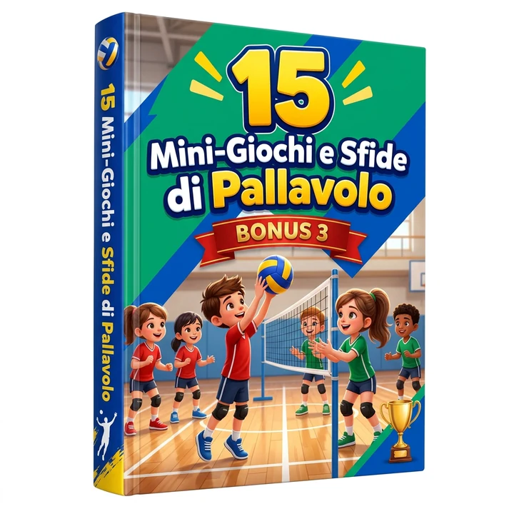 Mockup del bonus: 15 Mini-Giochi e Sfide di Pallavolo