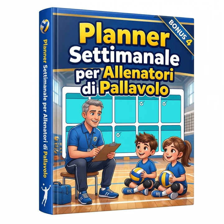 Mockup del bonus: Planner Settimanale per Allenatori di Pallavolo