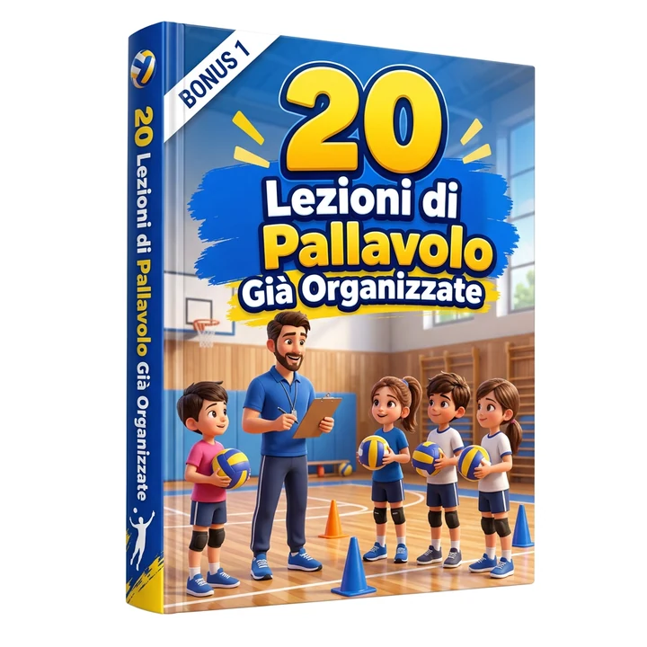 Mockup del bonus: 20 Lezioni di Pallavolo Già Organizzate